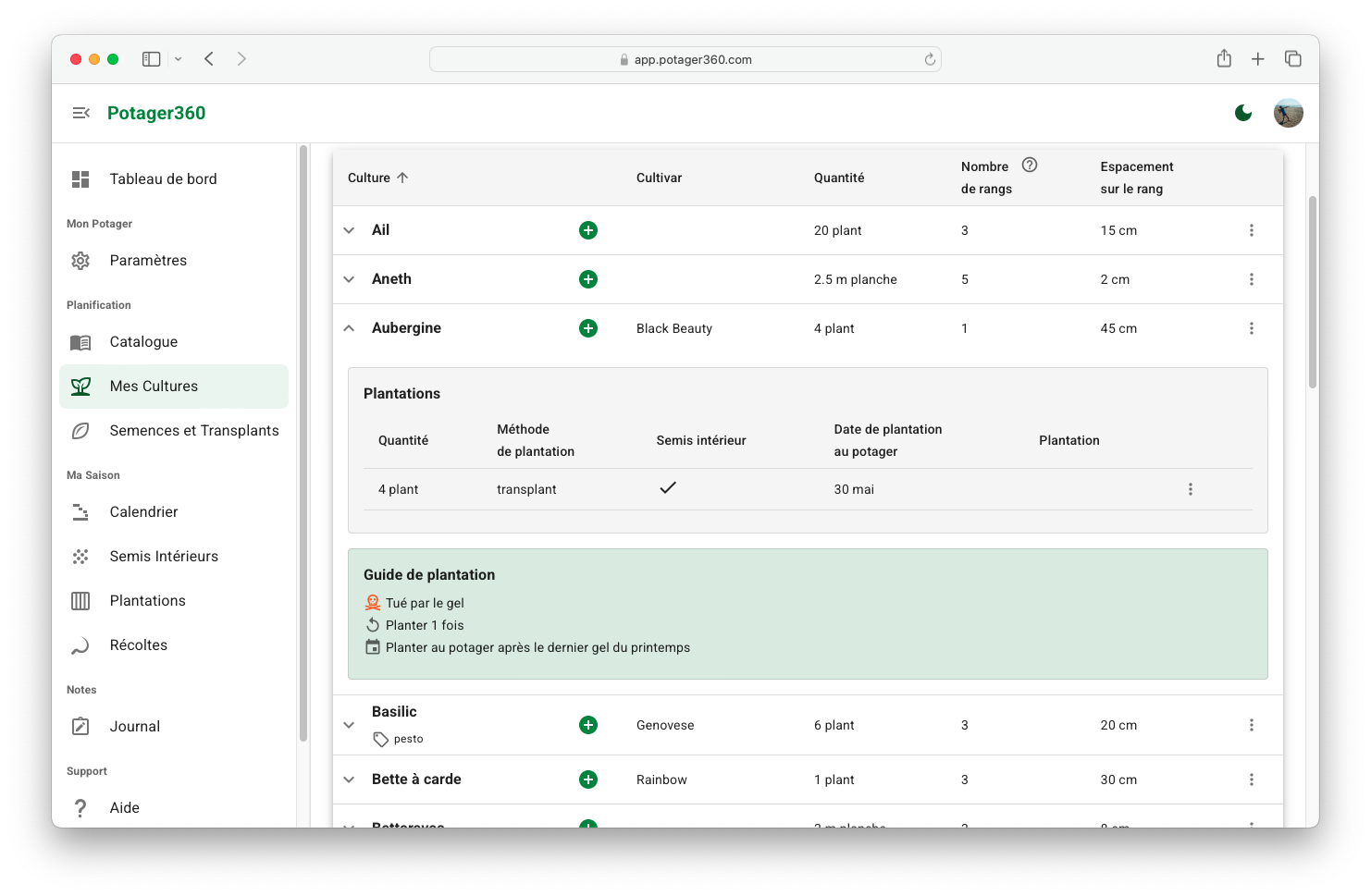 Gestion des cultures