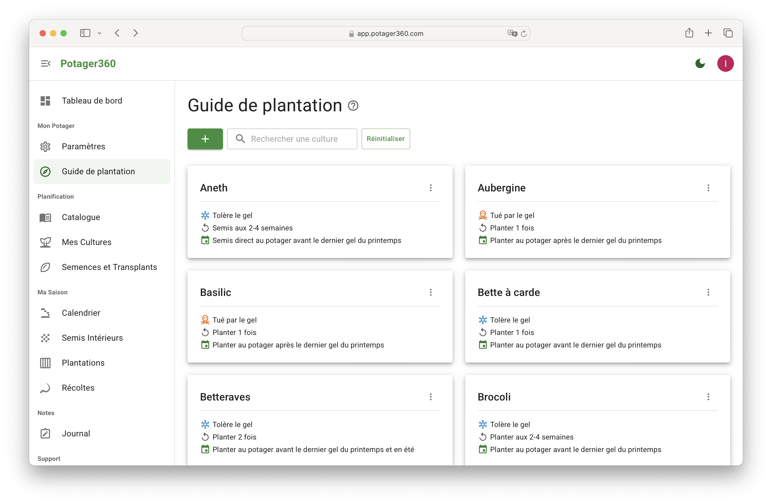 Guide de plantation